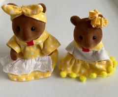 シルバニアファミリーハンドメイド服③ 親子お揃いワンピース