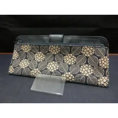 中古品 印傳屋 長財布 小銭入れ付き 青 紫陽花 アジサイのサムネイル