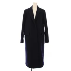 極美品▲定価9.3万▲YLEVE イレーヴ//ウールロングチェスターコート 紺 極美品】YLEVE イレーヴ ウールロングチェスターコート ネイビー 日本