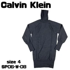 Calvin Klein　タートルネック　セーター　トップス毛100％グレー送料無料 古着