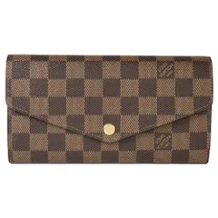 ルイヴィトン LOUIS VUITTON ポルトフォイユ・サラ 長財布 ダミエ エベヌ N60114 ローズバレリーヌ RFID(ICチップ)内蔵【中古】