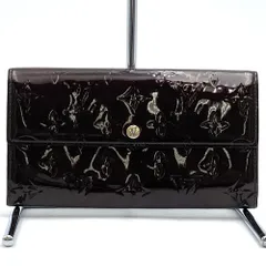 LOUIS VUITTON ルイ・ヴィトン M93524 長財布 ポルトフォイユ サラ モノグラム ヴェルニ アマラント 紫 パープル レディース メンズ USED ファッション ギフト