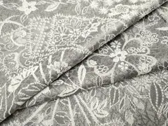 平和屋着物○上質なお召 彩天目織 霞文 証紙付き 正絹 逸品