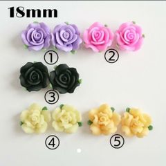 18mmソフト薔薇　貼り付けタイプ