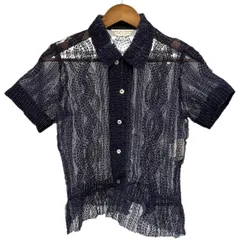 希少 COMME des GARCONS フリル レース ブラウス 小花柄 黒 希少 COMME des GARCONS フリル レース ブラウス 小花柄 黒