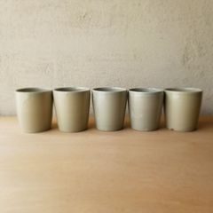 蕎麦猪口 5個セット  黄磁 青磁 瀬戸 民藝 作家 湯呑み フリーカップ