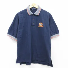 XL/古着 半袖 ポロ シャツ メンズ 90s Tide レーシング コットン 紺他 ネイビー 25aug20 中古 トップス