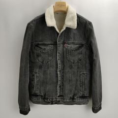 LEVI'S ブラック ボア付デニムジャケット サイズ40程度 M〜L相当