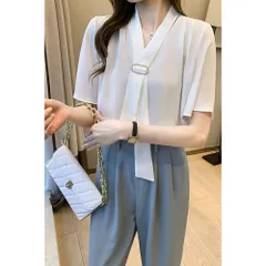 ☆ ホワイト ☆ S ☆ ブラウス トップス レディース 半袖 夏 おしゃれ bls9865 レディース 半袖 ブラウス シャツ トップス プル オーバー フリル袖 可愛い おしゃれ きれいめ 通勤 通学 夏 涼しい お出かけ 大人 上品 ゆったり 春 夏