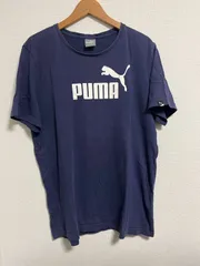 PUMA 古着 ロゴT ネイビー L