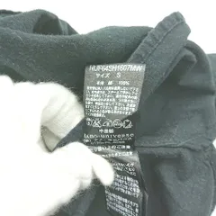 ◇ ⊂ nano universe ナノ ユニバース 綿 長袖 シャツ サイズS ブラック レディース E  【1502060009249】