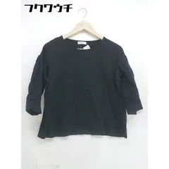 ◇ BEAUTY&YOUTH ビューティ&ユース UNITED ARROWS 袖 刺繍 切替 七分袖 カットソー ブラック レディース  【1106220002059】