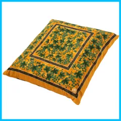 【数量限定】洗える 緑彩葡萄絵柄 銘仙判(55X59cm) 日本製 】座布団カバー 西川 イエロー 【 PG02083096 nishikawa