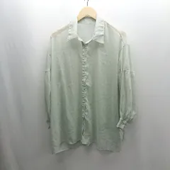 ◇ ΘΦ INGNI イング 長袖 シアーシャツ サイズM グリーン系 レディース E  【1502060046138】