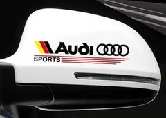 Audi　アウディ　サイドミラーステッカー　ブラック 2枚セット