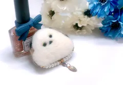 【受注生産】シマエナガ ブローチ 羊毛フェルト