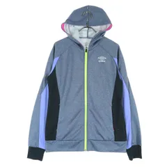 umbro アンブロ マルチカラー 長袖 ジップパーカー M ブルー系 ジャージ レディース 古着