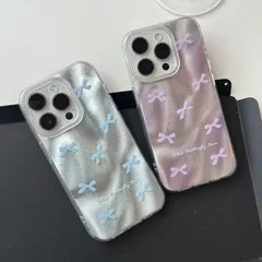 Purple blue ribbon laser iphoneケース
