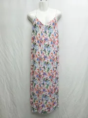 ◇ ⊂ AMERICAN VINTAGE アメリカンヴィンテージ 総柄 ロング丈 キャミ ワンピース サイズS ピンク マルチ レディース P  【1409090018015】