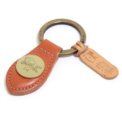 イルビゾンテ IL BISONTE キーリング キーホルダー ブラウン系 本革 レザー C0563 P 145【中古】Aランク