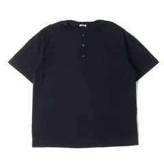 AURALEE オーラリー Tシャツ サイズ:5 ハイガード ダブルピケ ヘンリーネック 半袖Tシャツ HIGH GAUGE PIQUE DOUBLE HENLEY NECK ネイビー 紺 トップス カットソー 日本製【メンズ】のサムネイル