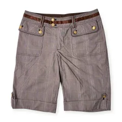 90s 00s BURBERRY LONDON BLUE LABEL バーバリー ブルーレーベル ノバチェック ハーフパンツ ショートパンツ 38/グレー系 レディース ビンテージ 三陽商会
