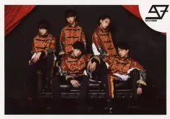 【中古】生写真(男性) SUPER★DRAGON/集合(5人)/横型・全身・座り・衣装オレンジ・カーテン赤・背景黒/生写真セット～第5.5弾～