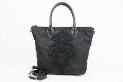 【新品同様・未使用】PRADA プラダ ナイロン 2WAYショルダー ハンドバッグ ブラック【SP11】