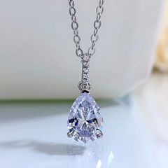 天然アクアマリンネックレス 主石7×10mm S925 高透明感 - メルカリ