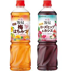 ミツカン 業務用フルーティス　まろやかりんご酢ドリンク＆りんご酢ローズヒップ＆カシス 1000ml （6倍濃縮タイプ）2本セット