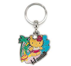 サンリオUSA　ハローキティキーホルダー　hula surf　ABC STORES限定