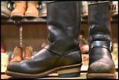 【7D 良品 06年】レッドウィング 2268 エンジニア 黒 ブラッククローム スチールトゥ ブーツ redwing HOPESMORE【FE102】のサムネイル