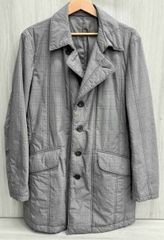Paul Smith ポールスミス 中綿入りコート タータンチェック グレー系 メンズ Lサイズ