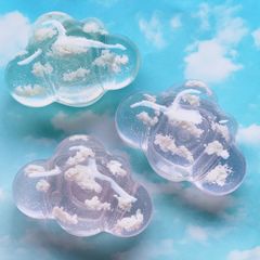 キラキラもくもく雲のスマホグリップ