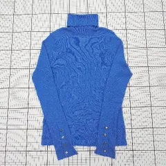 ◇ ⊇ Discoat ディスコート リブ 長袖 ハイネックリブニットトップス サイズF ブルー系 レディース E  【1508200028606】