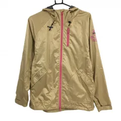 パーリーゲイツ ジップパーカー ライトブラウン系×ピンク 蓄熱裏地 ジャケット  レディース 2(L) ゴルフウェア PEARLY GATES