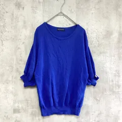 JEAN FELDINAND ジーンフェルディナンド　半袖ニット　ブルー　レディース　Lサイズ