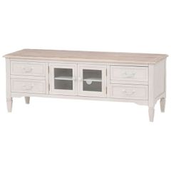 Brocante TV Stand, 120cm, White, Shabby Chic Furniture, Antique Style, Popular, Stylish, White Furniture, Princess Style, Italian Furniture, Imported Furniture, Antique Style, European, Import, Country Furniture