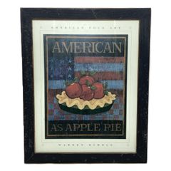 ◎◎WARREN KIMBLE ウォーレン キンブル AMERICAN AS APPLE PIE 絵画 額付