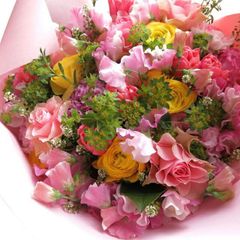 80本の薔薇の花束＊30㎝ 80本 黄色オレンジMIXラッピング込❗️傘寿