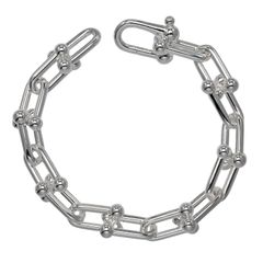 【TIFFANY&Co.】ティファニー ハードウェア ラージリンク 腕周り約19.5cm シルバー925 レディース 69.5g ブレスレット