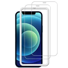 【在庫処分】pro 用 12 ガラスフィルム / iPhone12 旭硝子素材 強化ガラス カバー 日本素材製 KPNS 保護フィルム 【2枚セット】ガイド枠付き