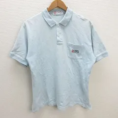 z■チャップス/CHAPS Ralph Lauren 鹿の子 半袖ポロシャツ【L】水色/メンズ/66【中古】■