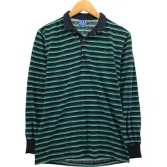 古着 70年代 オーシャンパシフィック Ocean pacific サーフタグ ボーダー柄 長袖 ポロシャツ メンズM相当 ヴィンテージ/eaa551399