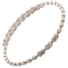 ブレスレット レディース プラチナ バングル 形状記憶 ミラーボール フリーサイズ ジェンダーレス ユニセックス Pt950 地金 刻印入り【アクセサリーマート/メルカリShops店】