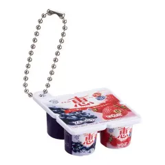 【中古】キーホルダー ナチュレ 恵 megumi ブルーベリー+いちご 「雪印メグミルク ミニチュアチャーム ～ヨーグルト＆デザートシリーズ～」