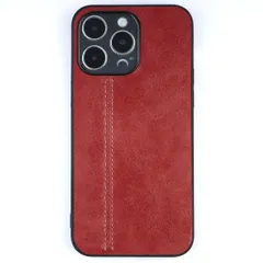 iPhone15 Pro Max ケース アイフォン15 プロマックス  レザー 薄型 ソフト ケース 【Color】 レッド