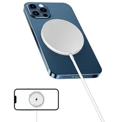 ワイヤレス充電器【2025超薄型】磁気増強ワイヤレス充電器 マグネット式 急速 軽量 超薄型最大15W出力 マグ-セーフ充電器 急速 軽量 Type-Cデータケーブル付き iP16/15/14/13/12シリーと互換性のある(白です) 0