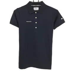 【新品】パーリーゲイツ 半袖ポロシャツ ダークネイビー ロゴ刺しゅう シンプル レディース 0(S) ゴルフウェア PEARLY GATES