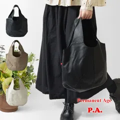 【新品】【Permanent Age パーマネントエイジ】ホースレザー バルーンバッグ  (GF-2202) 正規品 レディース 春 夏 秋 冬 定番 トートバッグ 本革 牛革 黒 無地 肩掛け 通勤 A4 20代 30代 40代 50代 60代 P.A 人気